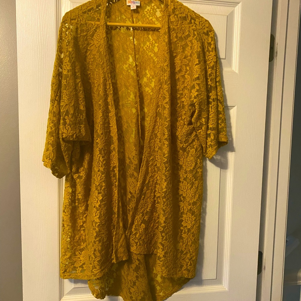 Mustard Lace Lindsay Kimono